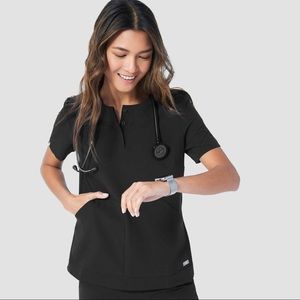 Figs black kasane scrub top
